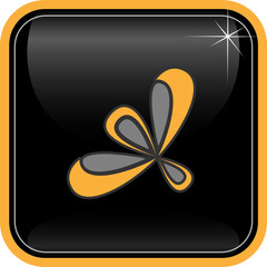 Vector abstract internet icon. Orange set. Simply change.