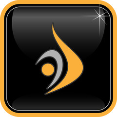 Vector abstract internet icon. Orange set. Simply change.