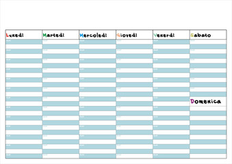 Planning settimanale