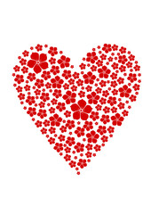 heart with flowers