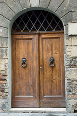 Old elegant door Tuscan Italy 1