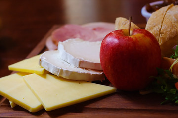 Food platter in a pub - Ploughman's Lunch