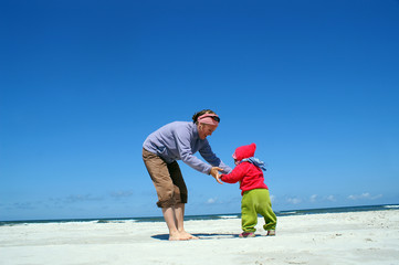 First steps on beach