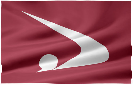 Flagge von Akita - Japan