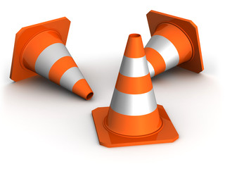 Three traffic cones - 11164249