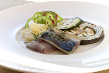 secondo di pesce e verdure