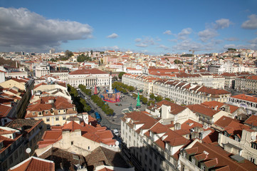 Fototapeta na wymiar Lissabon Stadtansicht Rossio