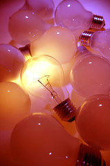 One bright bulb in crowd © Stillfx