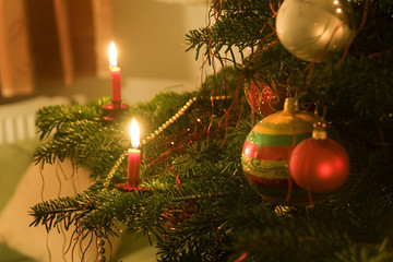 geschmückter Christbaum, Detail