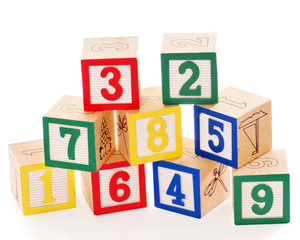Stacked Numbered Blocks