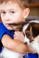 Boy and Puppy