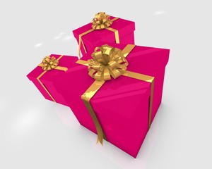 Presents box in 3D