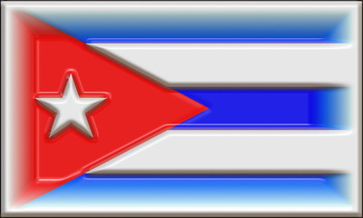Cuba Flag in 3d