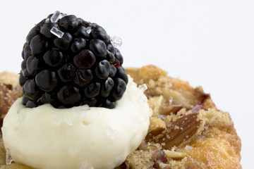BlueBerry Topping on a cupcake