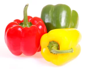 Fotobehang three peppers in three colors © MWiner