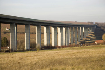 Fototapeta na wymiar Autobahnbruecke A63 niedaleko Alzey