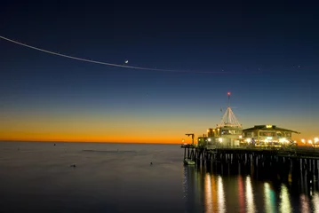 Acrylic prints Pier Santa Monica pier at twilight