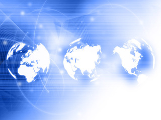 Asia map technology-style