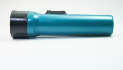 turquoise plastic flash light
