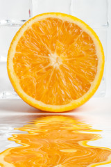 orange fruit with flood