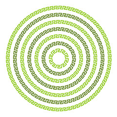 Vector Greek ornament circle in different sizes