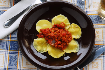 Ravioli di magro - Primo piatto della cucina Toscana