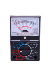 black multimeter on white