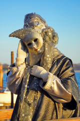 Obraz premium Venice carnival. Mask on the street