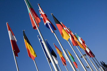 National flags of EU members