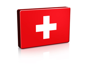 3D Swiss Banner Flag