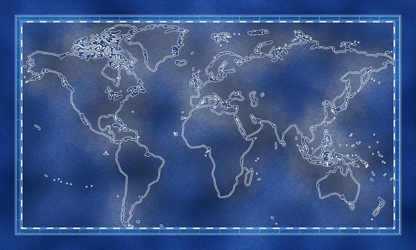 Fototapeta Old World Style map