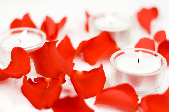 Rose and candles