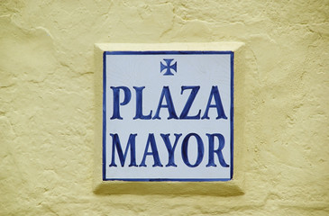 Plaza Mayor Schild - Plaza Mayor sign 01