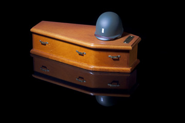Helmet on Coffin