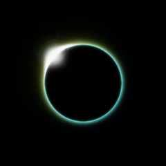 Naklejka premium solar eclipse moon