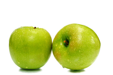 two delicious green apple