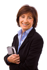 Happy senior businesswoman