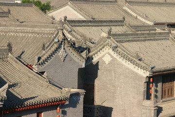 Traditional Chinese residential rooves in Xian - China © jeayesy