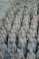 Gordijnen A group of the famous Terracotta warriors in Xian - China © jeayesy