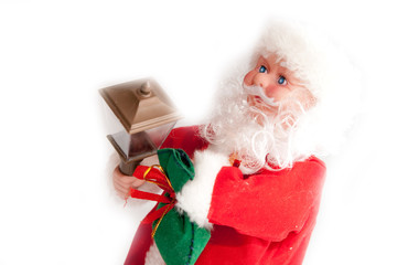 toy of santa isolated on white