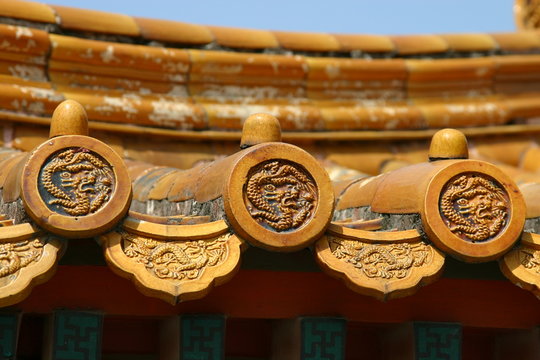 roof tiles forbidden city - Beijing