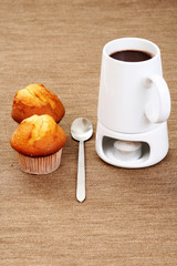 hot chocolate and muffins