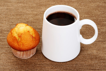 hot chocolate and muffin