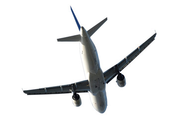 Plane on white background