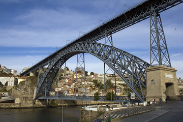 Oporto View with D. Luis Bridge