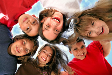 Fototapeta premium Happy Young Children Having Fun