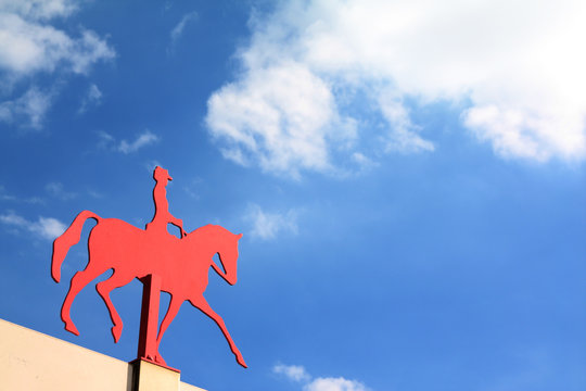 Horse rider sign