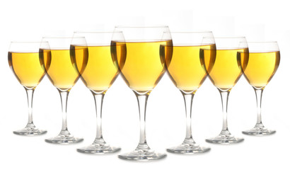 Glasses of Golden Alcohol