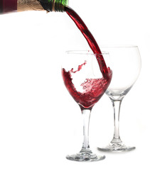 Merlot Red WIne Pouring into a Glass