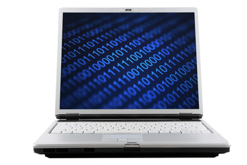 Notebook with Binary Code